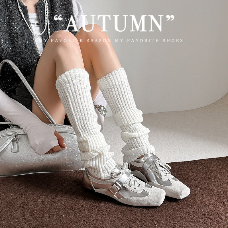 Karin Luna In Stock Spot Goods  Designed retro square-toe ballet shoes with laces