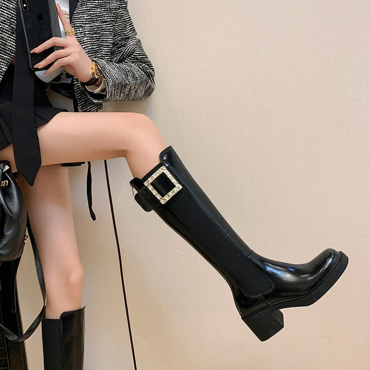 Karin Luna Bestseller Spot Goods Exquisiteness round Head Elastic Long Boots