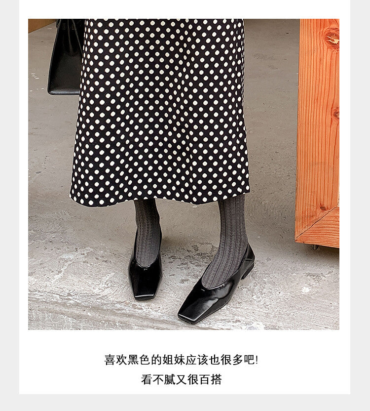 Karin Luna has prepared stock  Full leather inside and out  Top Layer Horse Oil Cowhide Shallow Mouth Nursing Mary Jane Shoes
