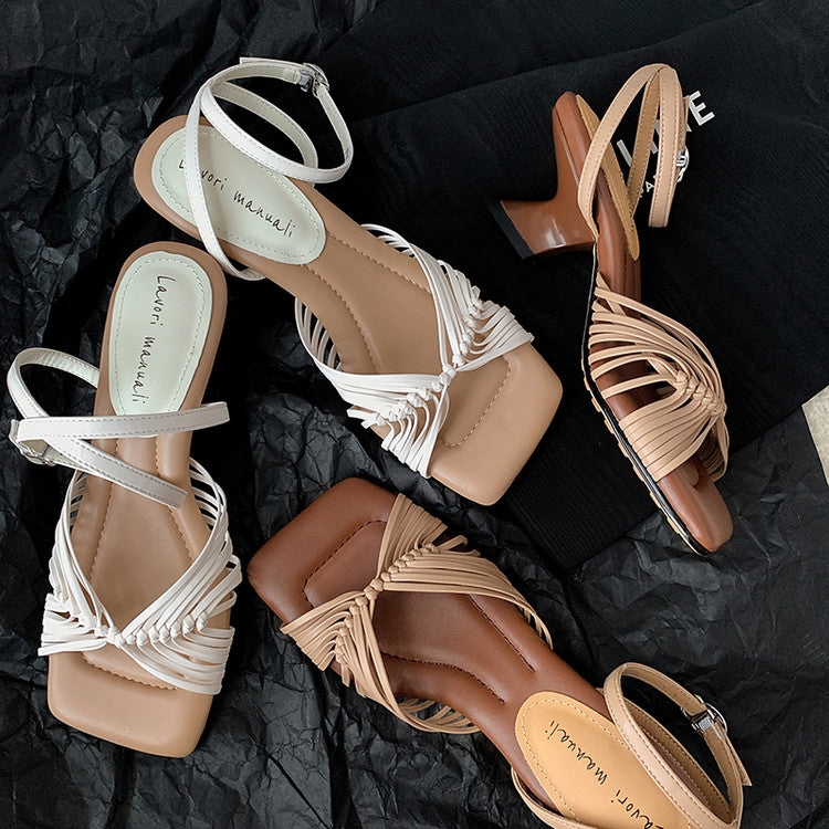 Karin Luna Handwoven Vacation Style~In stock Casual Versatile Sandals