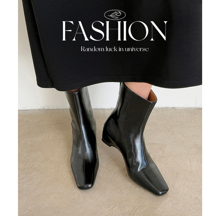 Karin Luna Basic Versatile  Square toe Hot-selling Short Boots