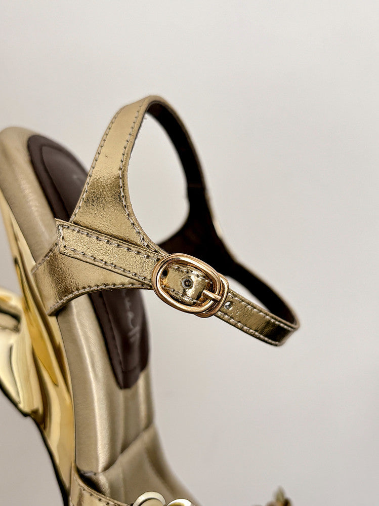Karin Luna In Stock Spot Goods All the Best Square-Toed Sequin Flower Sandals