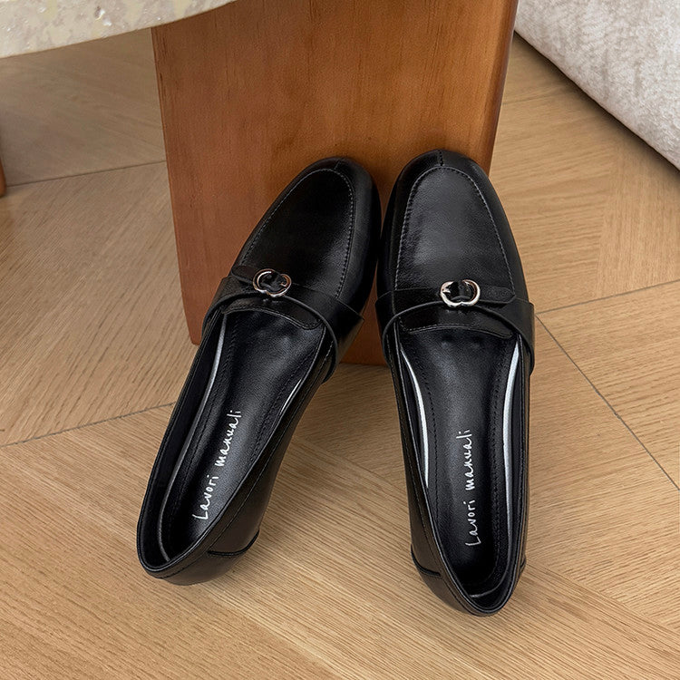 Karin Luna In Stock Spot Goods Basic Versatile British Style Single Shoes