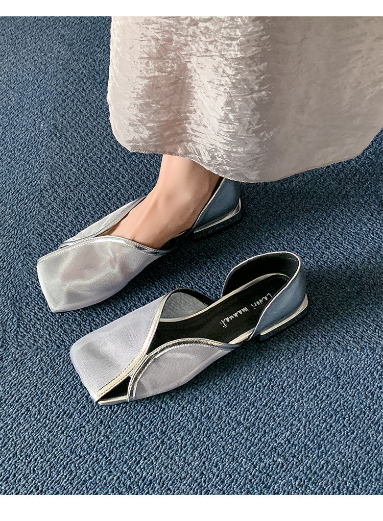 Karin Luna In Stock Spot Goods  Square Toe Mesh Sandals