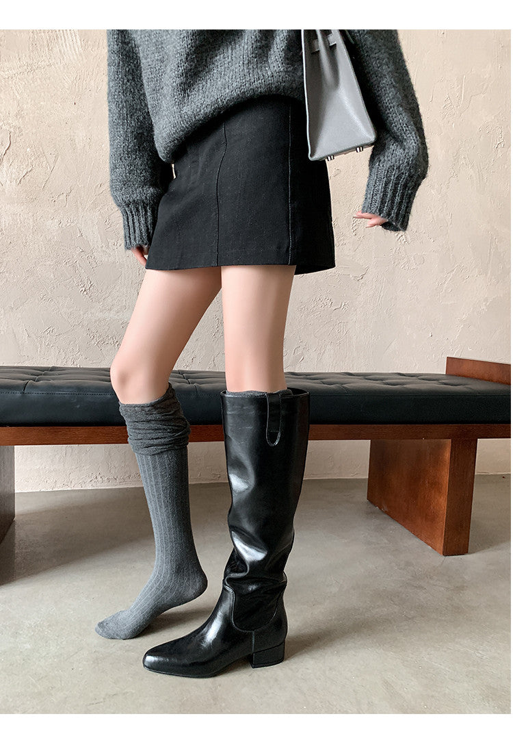 Karin Luna In Stock In Stock Classic Slip-On Straight Long Boots
