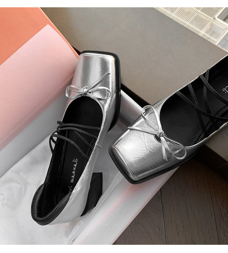 Karin Luna Hot Item Hot Item Xiaohongshu Hot Item  Comes with Bowknot Mary Jane Flats
