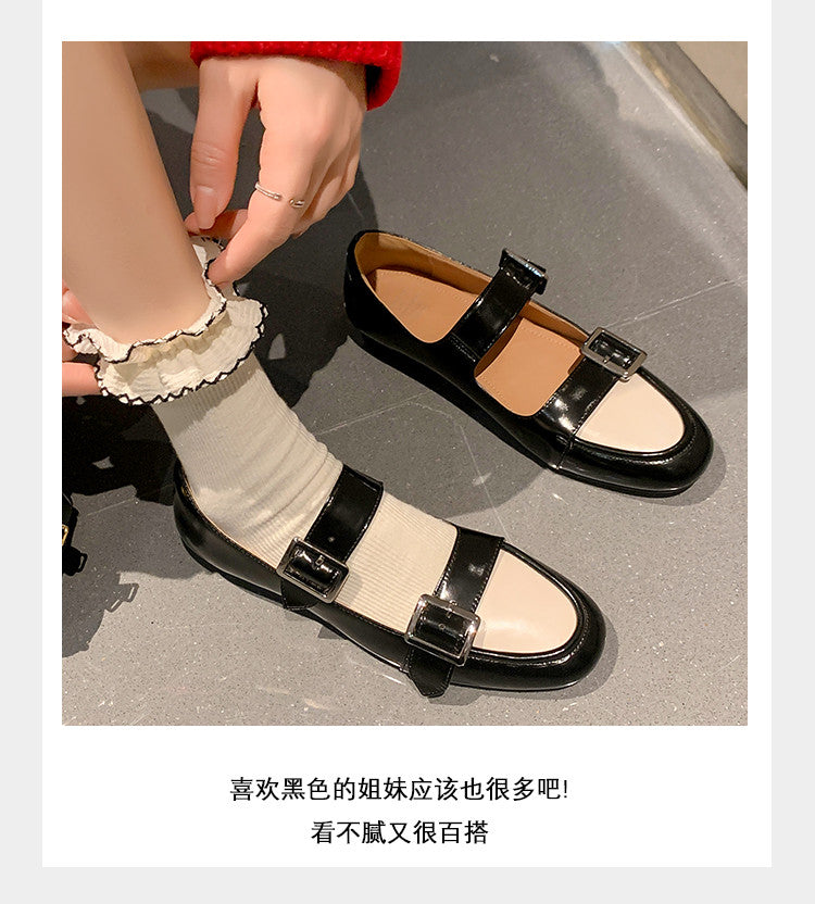 Karin Luna In Stock Spot Goods One-Strap Height-Increasing Belt Buckle Single Shoes