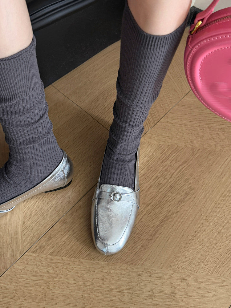 Karin Luna In Stock Spot Goods Basic Versatile British Style Single Shoes