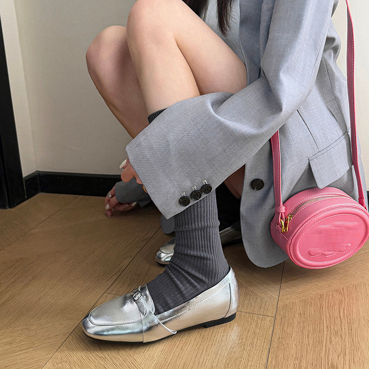 Karin Luna In Stock Spot Goods Basic Versatile British Style Single Shoes