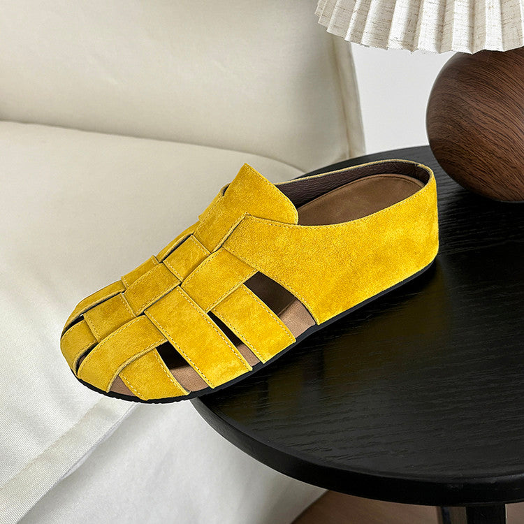 Karin Luna Full Layer Inside and Out~Basic Versatile Perforated Round Toe Birkenstock Slippers