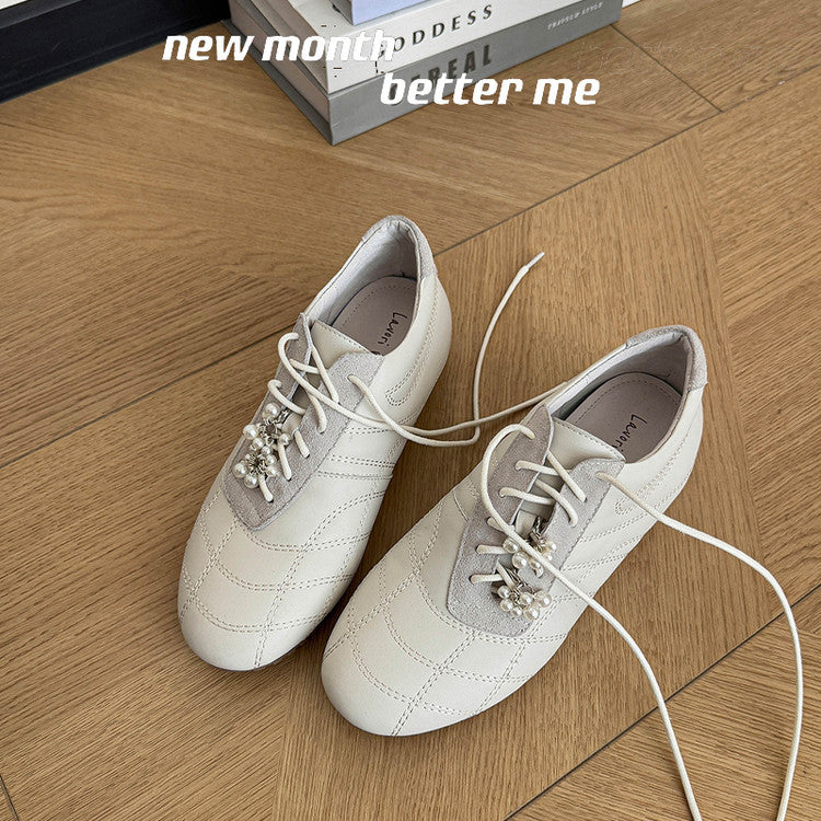 Karin Luna Casual Shoes Series~  In stock Xiaohongshu Hot-Selling Lace-Up Thick-Soled Deep Mouth Single Shoes