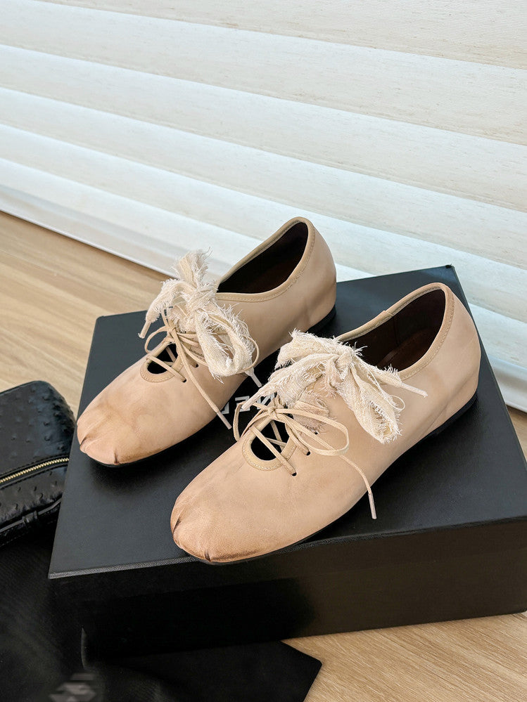 Karin Luna In Stock In Stock  Xiaohongshu Hot Sale Full Leather Round Toe Deep Mouth Single Shoes