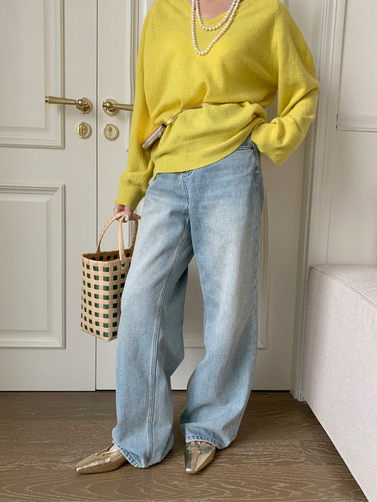 Karin Luna In Stock In Stock ~Basic Versatile Light Luxury Zipper Small Square Toe Flats