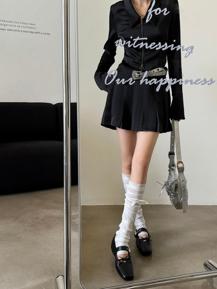 Karin Luna In Stock Spot Goods  Square Toe Internal Height Increase Detachable Bowknot