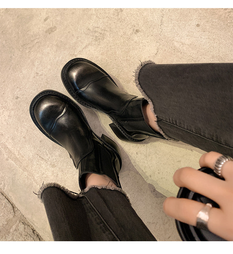 Karin Luna In Stock Spot Goods  Round Toe Stretch Round Toe Chelsea Short Boots