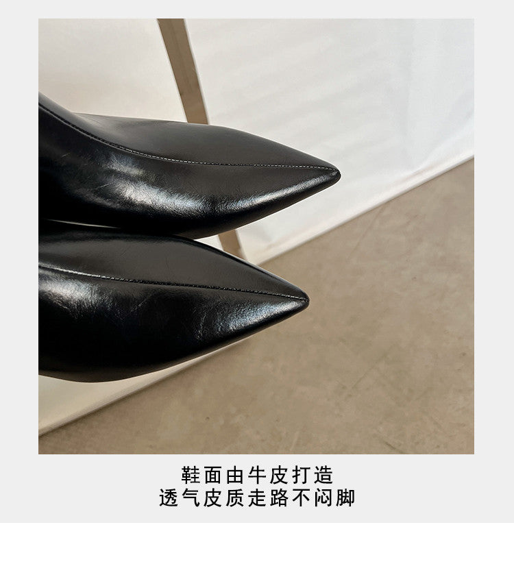 Karin Luna In Stock Spot Goods Minimalist Tube Kitten Heel Short Boots