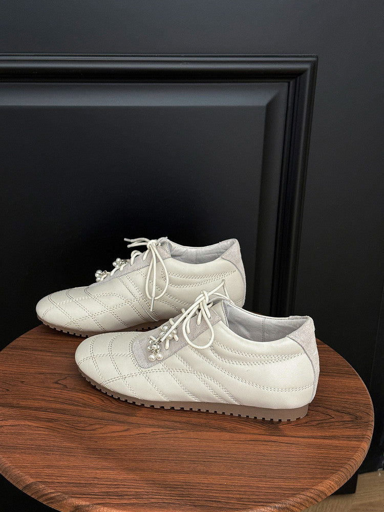 Karin Luna Casual Shoes Series~  In stock Xiaohongshu Hot-Selling Lace-Up Thick-Soled Deep Mouth Single Shoes