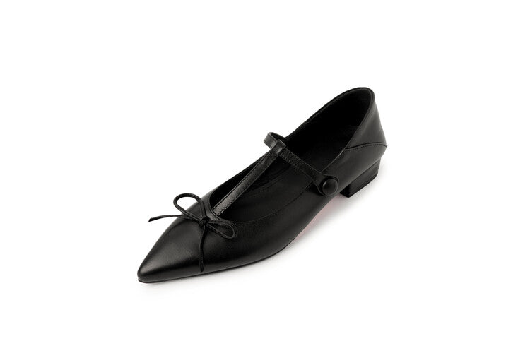 Karin Luna is a perfect Korean drama heroine~French Retro Style Full leather inside and out Pointed Bowknot