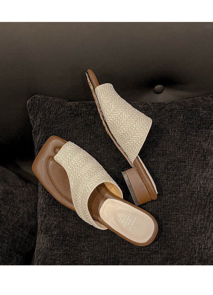 Karin Luna Bestseller  Popular  Data Hot-Selling Toe-Clip Straw Vacation Style Slippers