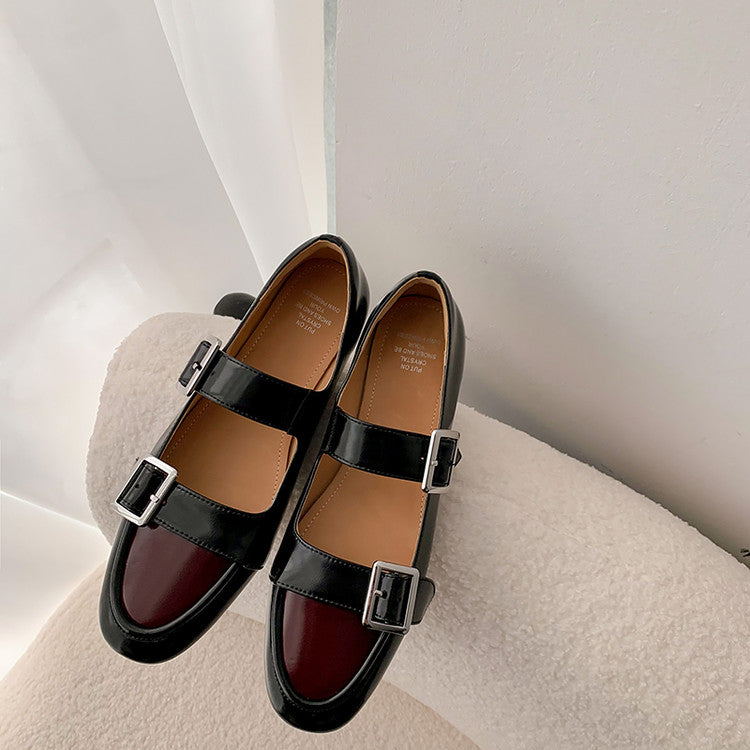 Karin Luna In Stock Spot Goods One-Strap Height-Increasing Belt Buckle Single Shoes