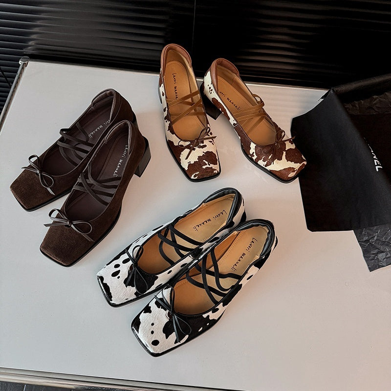 Karin Luna Hot Item Hot Item Xiaohongshu Hot Item  Comes with Bowknot Mary Jane Flats