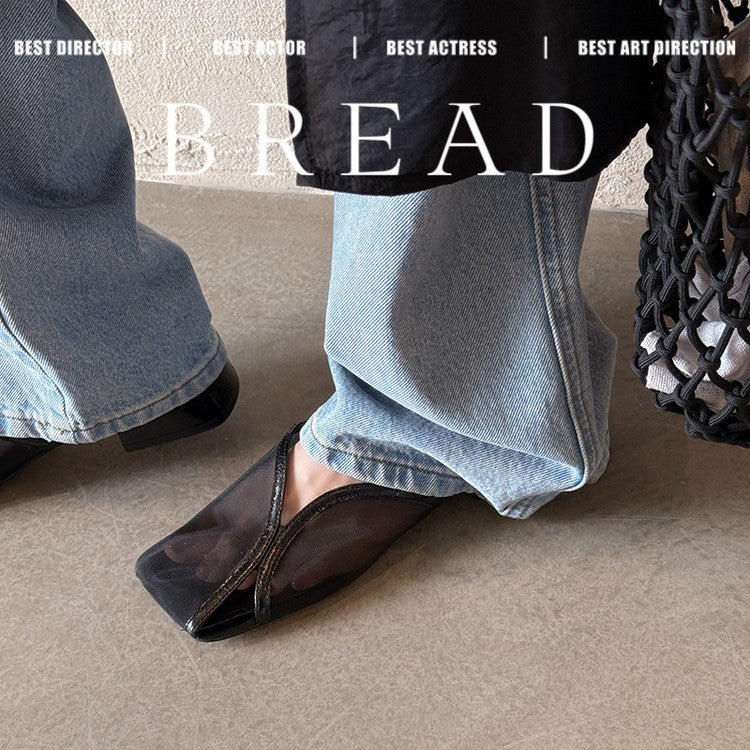 Karin Luna In Stock Spot Goods  Square Toe Mesh Sandals