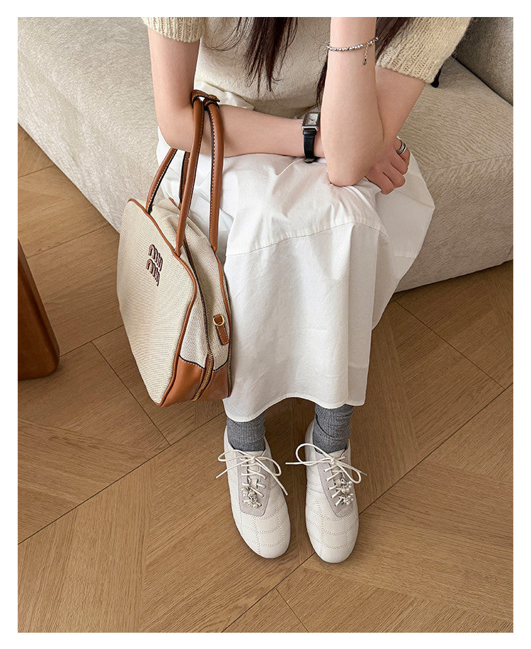 Karin Luna Casual Shoes Series~  In stock Xiaohongshu Hot-Selling Lace-Up Thick-Soled Deep Mouth Single Shoes