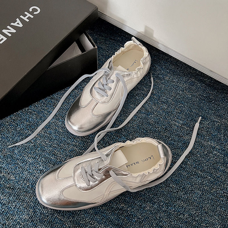 Karin Luna Casual Shoes Series~  In Stock Hot-Selling Versatile Lace-Up Deep Mouth Flats
