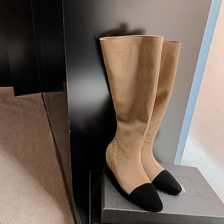 Karin Luna Color Block Inner Height Increase Mid-Calf Boots