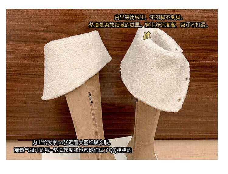 Karin Luna has prepared stock  Main Push Main Push  Hot-selling Large Sole Self-flowing Foldable Round Toe Over-the-Knee Boots