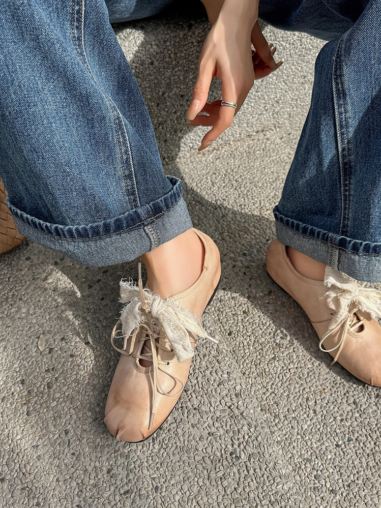 Karin Luna In Stock In Stock  Xiaohongshu Hot Sale Full Leather Round Toe Deep Mouth Single Shoes