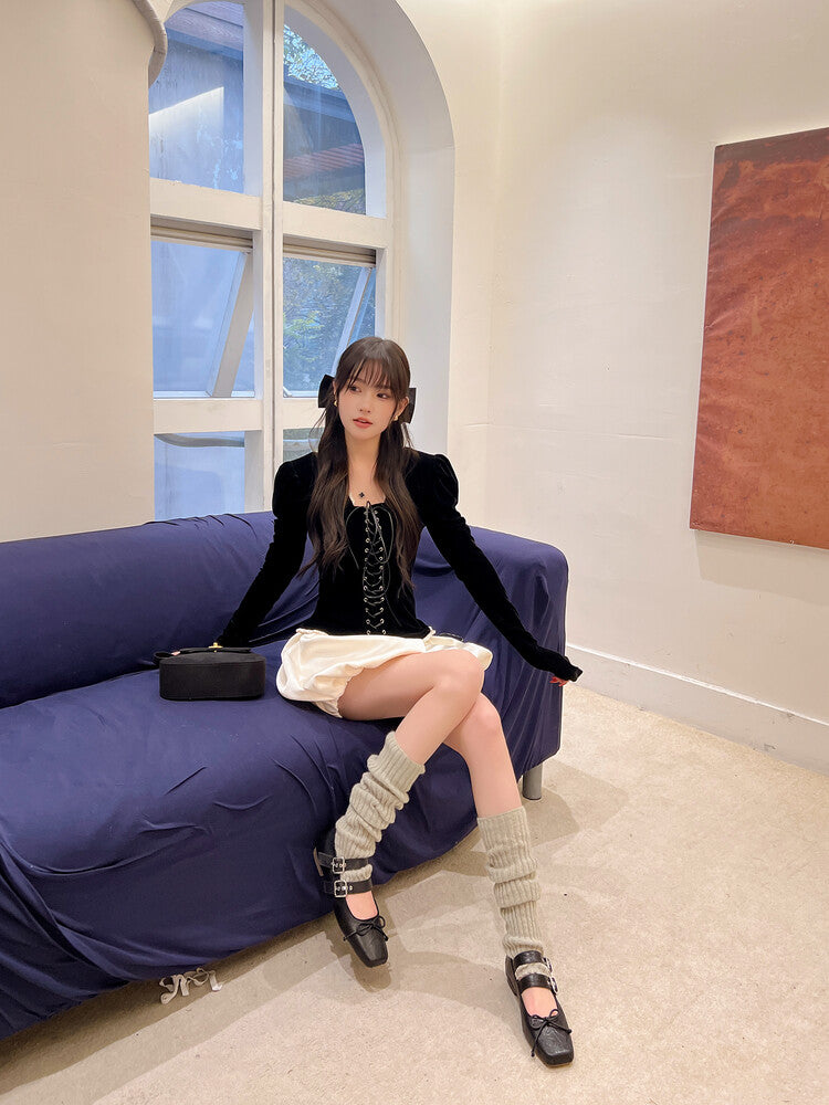 Karin Luna Future Sense silver~Spot Goods Spot Goods Hot-selling Bowknot Retro Belt Buckle Ballet Mary Jane Shoes