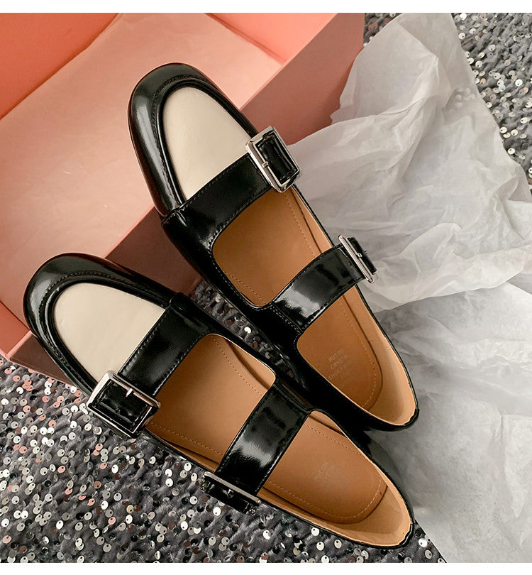 Karin Luna In Stock Spot Goods One-Strap Height-Increasing Belt Buckle Single Shoes