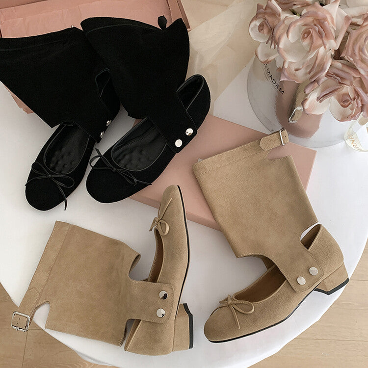 Karin Luna In Stock  Summer  Popular  Detachable Two-Way Vintage Mary Jane Plus Tube Long Boots