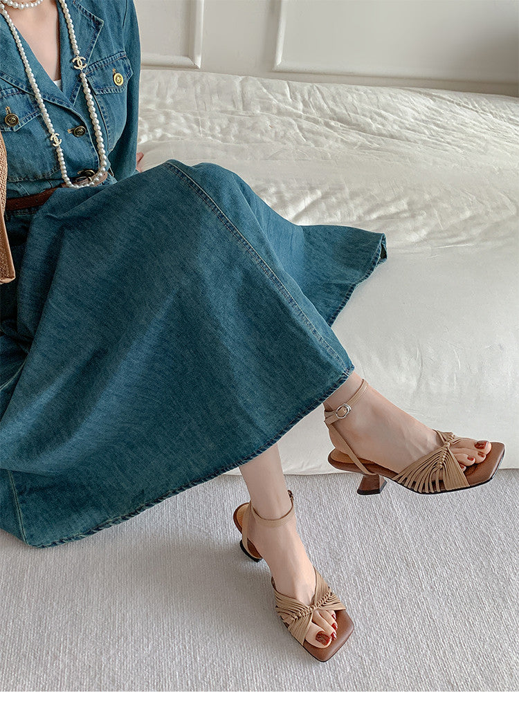 Karin Luna Handwoven Vacation Style~In stock Casual Versatile Sandals