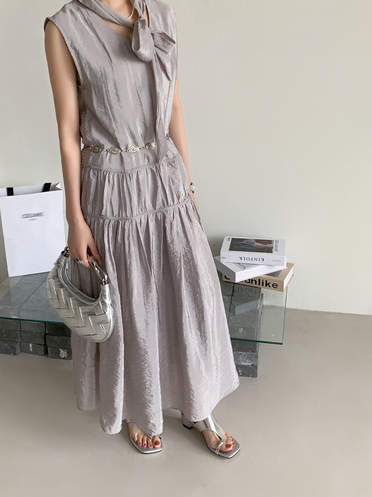 Karin Luna In Stock Spot Goods Clip-toe Square Toe Metal Buckle Minimalist Slippers