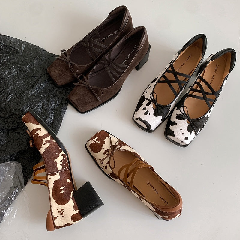 Karin Luna Hot Item Hot Item Xiaohongshu Hot Item  Comes with Bowknot Mary Jane Flats