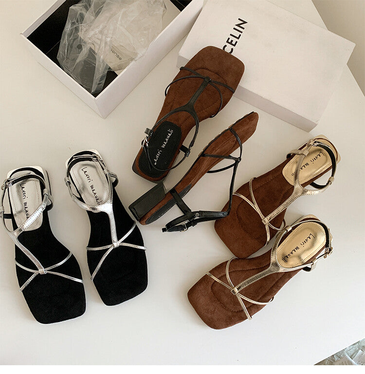 Karin Luna Bestseller Popular Featured products a Large Number of Spot Goods  Comes with data included  Thin Strap T Word Sandals
