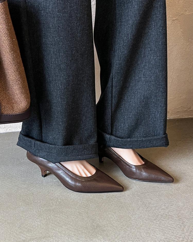 Karin Luna In Stock Spot Goods    Vintage Classic Style Shallow Mouth Single Shoes