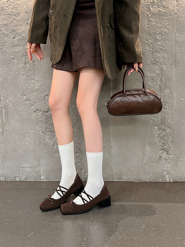 Karin Luna Hot Item Hot Item Xiaohongshu Hot Item  Comes with Bowknot Mary Jane Flats