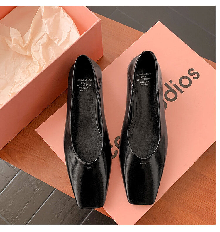 Karin Luna has prepared stock  Full leather inside and out  Top Layer Horse Oil Cowhide Shallow Mouth Nursing Mary Jane Shoes