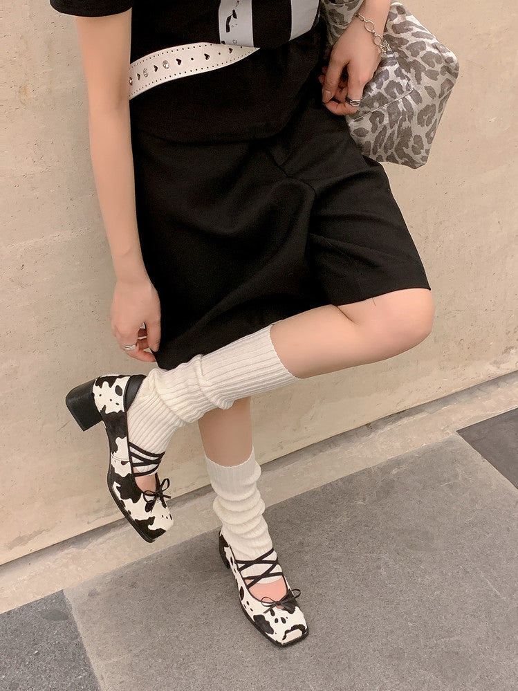 Karin Luna Hot Item Hot Item Xiaohongshu Hot Item  Comes with Bowknot Mary Jane Flats