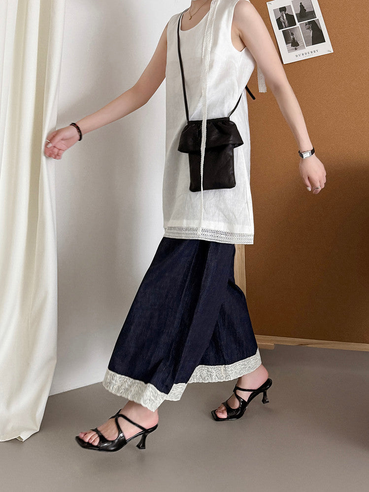 Karin Luna French Retro Square Toe Wrap Strap Open-Toe Slippers