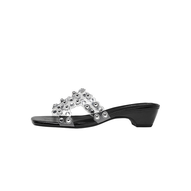 Karin Luna In Stock Spot Goods Classic versatile transparent sequin slippers