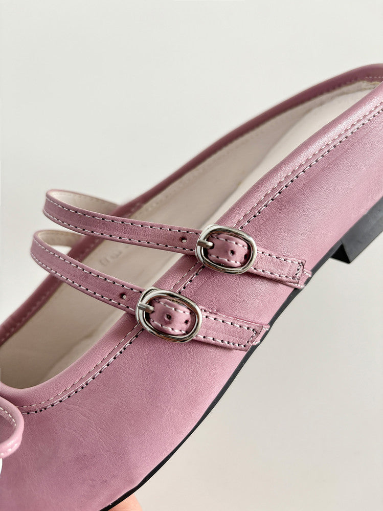 Karin Luna In Stock In Stock   Summer New Sweet Bowknot Color Block Square Toe Height-Increasing Slippers