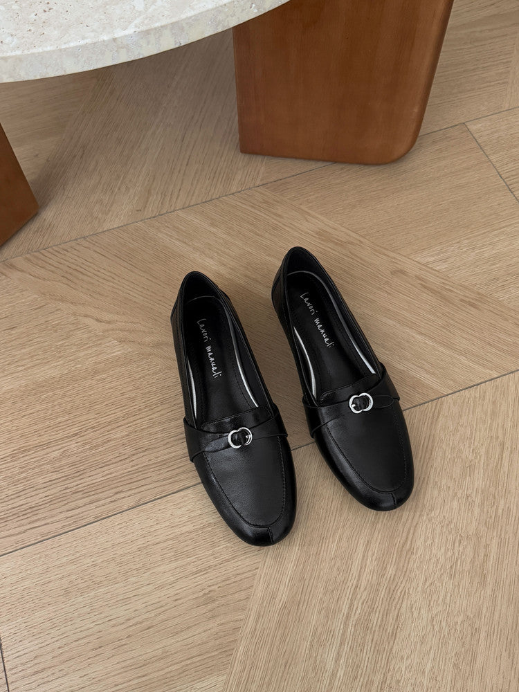 Karin Luna In Stock Spot Goods Basic Versatile British Style Single Shoes