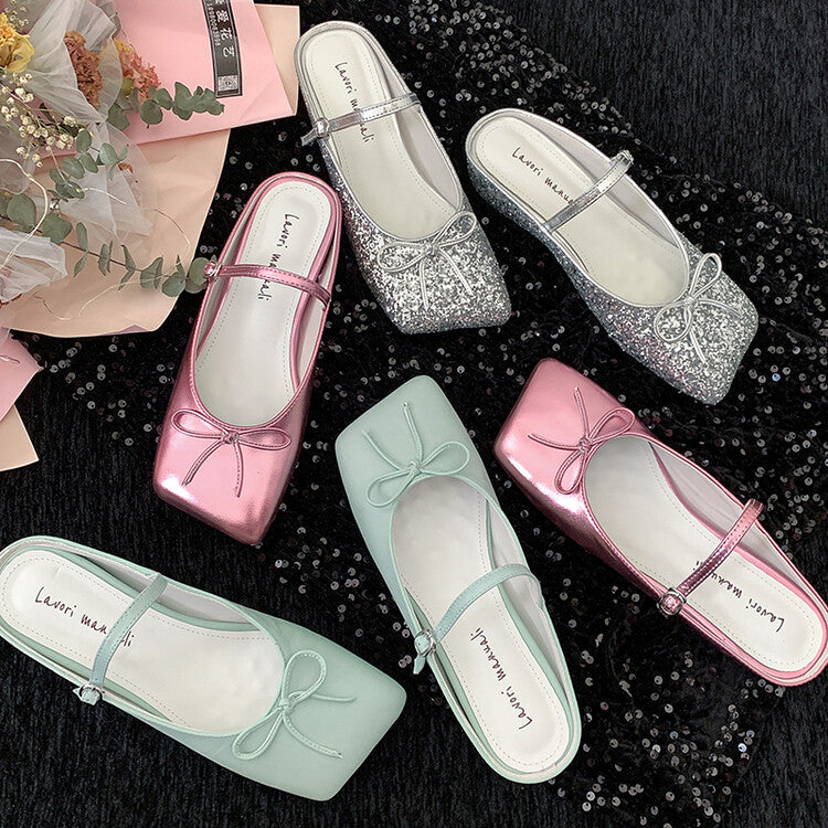 Karin Luna Hot-Selling Derivative Edition~Comes with data plan included Must-have Butterfly Knot Closed-Toe Height-Increasing Slippers