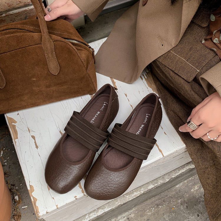 Karin Luna Full Layer Inside and Out~Basic Versatile Hidden Heel Granny Flats