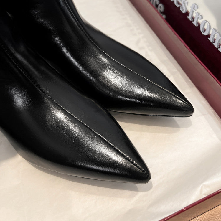 Karin Luna In Stock In Stock    Stunning Elegant Style Kitten Heel Straight Long Boots
