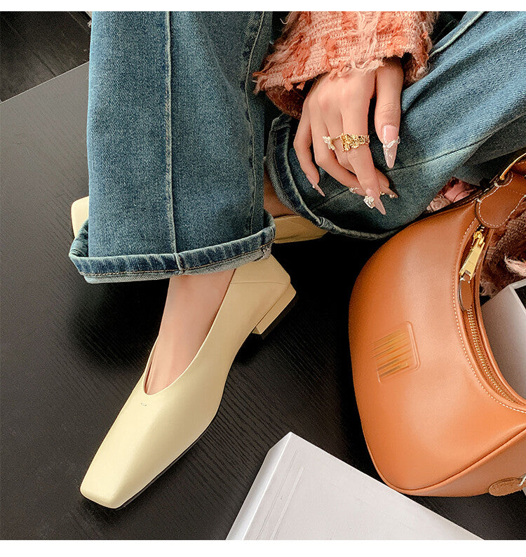 Karin Luna has prepared stock  Full leather inside and out  Top Layer Horse Oil Cowhide Shallow Mouth Nursing Mary Jane Shoes